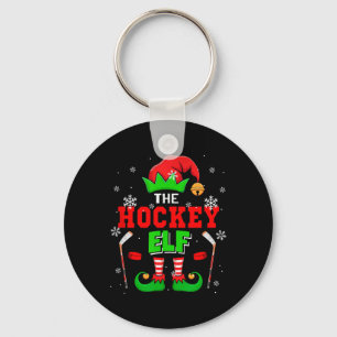 Der Hockey-Weihnachts-Elfenhut passende Spielersch Schlüsselanhänger