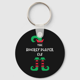 Der Hockeyspieler Elf Weihnachten Eishockey Xmas H Schlüsselanhänger