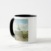 Der Hof (Öl auf Leinwand) Tasse (Vorderseite Links)