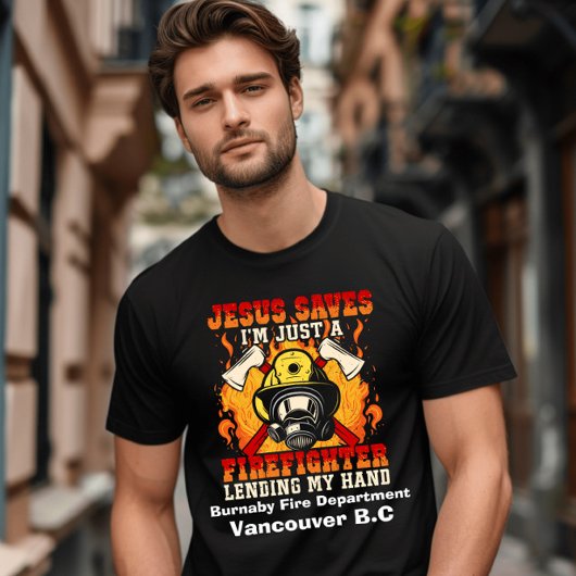 Der hoffnungsvolle Ruf des Feuerwehrmanns zum Hand T-Shirt