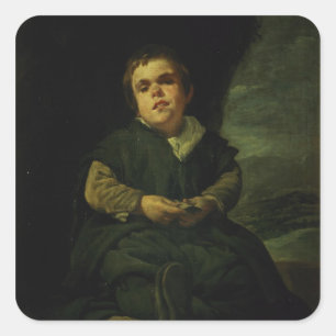 Der Hofzwerg Don Franciso Lezcano Quadratischer Aufkleber
