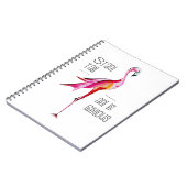 Der hohe Flamingo-Stand ist fabelhaftes lustiges Notizblock (Linke Seite)