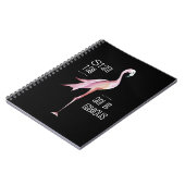 Der hohe Flamingo-Stand ist fabelhaftes lustiges Notizblock (Linke Seite)