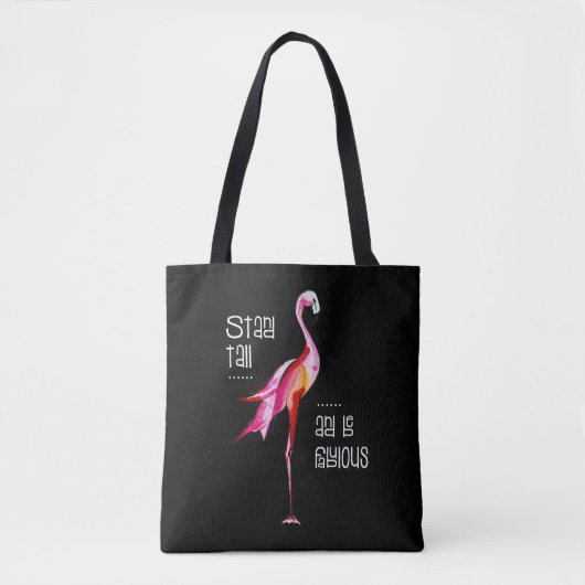 Der hohe Flamingo-Stand ist fabelhaftes lustiges Tasche (Vorderseite)