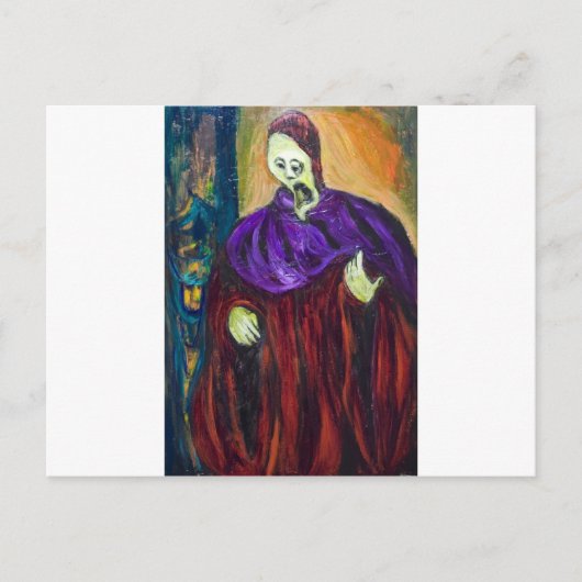 Der Hohepriester (expressionistisches Portrait) Postkarte (Vorderseite)