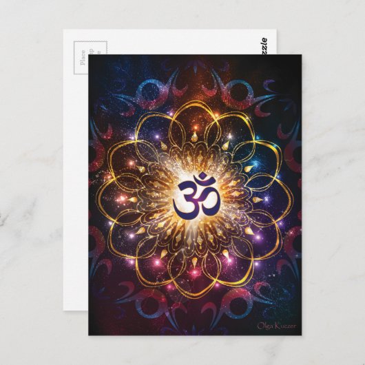 Der höhere Power von Om Postkarte (Vorne/Hinten)