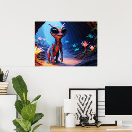 Der Höhlenbewohner-KI-Alien  Poster