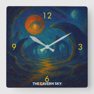 Der Höhlenhimmel Quadratische Wanduhr