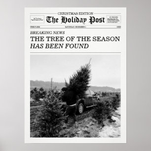 Der Holiday Post Zeitung Weihnachtsbaumfarm Poster