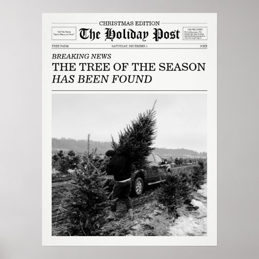 Der Holiday Post Zeitung Weihnachtsbaumfarm Poster (Vorne)