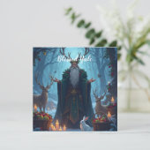 Der Holly King heißt Yule willkommen Karte (Stehend Vorderseite)