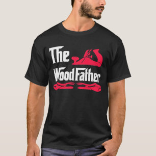 Der hölzerne Vater, hölzernes Arbeiten, hölzerne T-Shirt