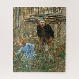 Der Holzsammler - Jules Bastien-Lepage, 1881 Puzzle