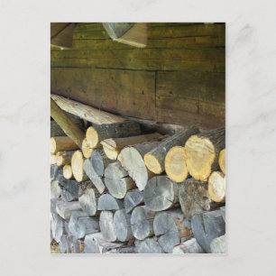 Der Holzstapel Postkarte