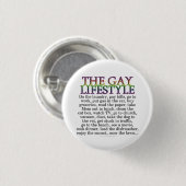 Der homosexuelle Lebensstil Button (Vorne & Hinten)