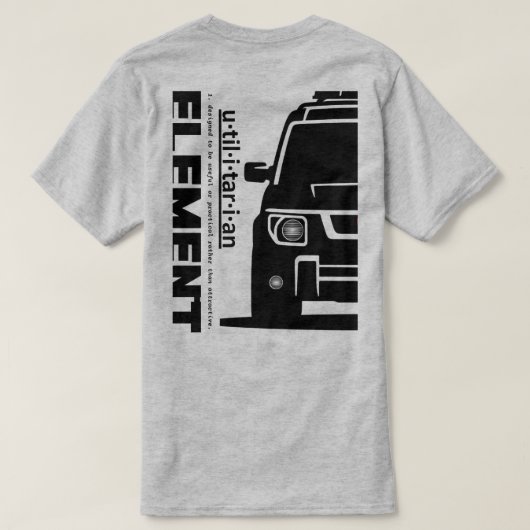 Der Honda Element T-Shirt (Design Rückseite)