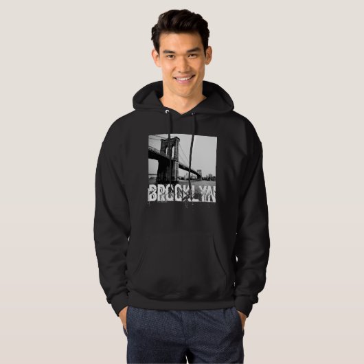 Der Hoodie der Brooklyn-Brücken-Männer (Vorne ganz)