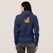 Der Hoodie der Liebe-Huhn-Frau (Schwarz voll)
