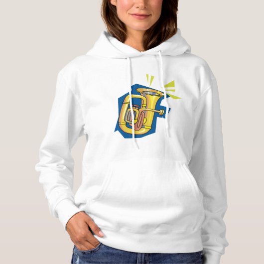 Der Hoodie der Tuba-Instrument-Frauen (Vorderseite)