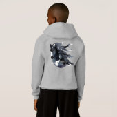 Der Hoodie der wilde Pferdekinder (Schwarz voll)