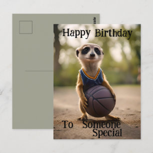 "Der Hoop Star Baby Erdmännchen" Geburtstag Postkarte