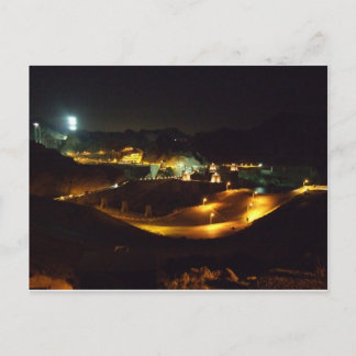 Der Hoover-Staudamm bei Nacht Postkarte