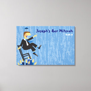 Der Hora Chair Tanz Bar Mitzvah Sign-In Board1 Leinwanddruck