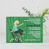 Der Hora Chair Tanz für Bat Mitzvah Einladung (Stehend Vorderseite)