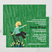 Der Hora Chair Tanz für Bat Mitzvah Einladung (Vorne/Hinten)