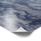 Der Horizont der Erde gegen die Schwärze des Weltr Fotodruck (Ecke)