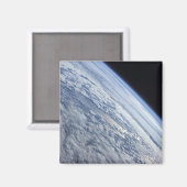 Der Horizont der Erde gegen die Schwärze des Weltr Magnet (Vorderseite/Rückseite)