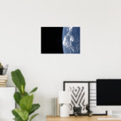 Der Horizont der Erde und die Schwärze des Weltrau Poster (Heimbüro)