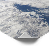 Der Horizont der Erde und die Schwärze des Weltrau Poster (Ecke)