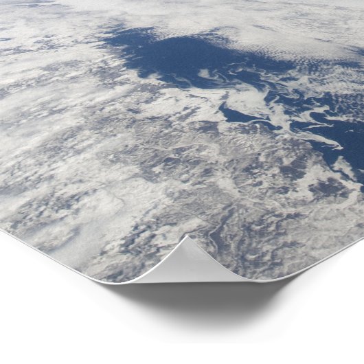 Der Horizont der Erde und die Schwärze des Weltrau Poster (Ecke)