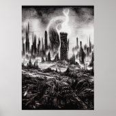 Der Horror der zerstörten Stadt | AI Art Poster (Vorne)