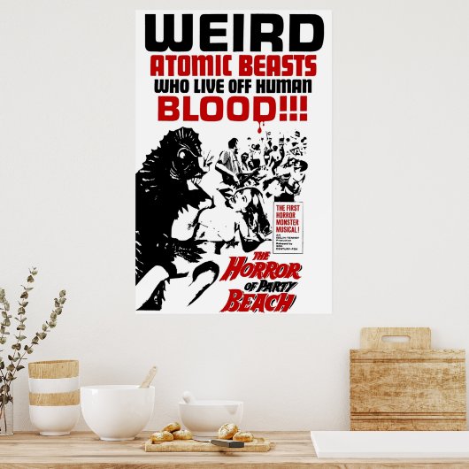 Der Horror des Party Beach Poster (Küche)