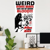 Der Horror des Party Beach Poster (Heimbüro)