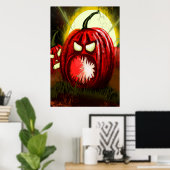 Der Horror des Pumpkins | AI Art Poster (Heimbüro)