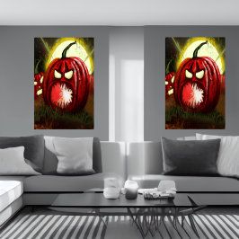 Der Horror des Pumpkins | AI Art Poster