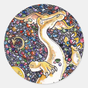 Der Hort des Drachen Runder Aufkleber