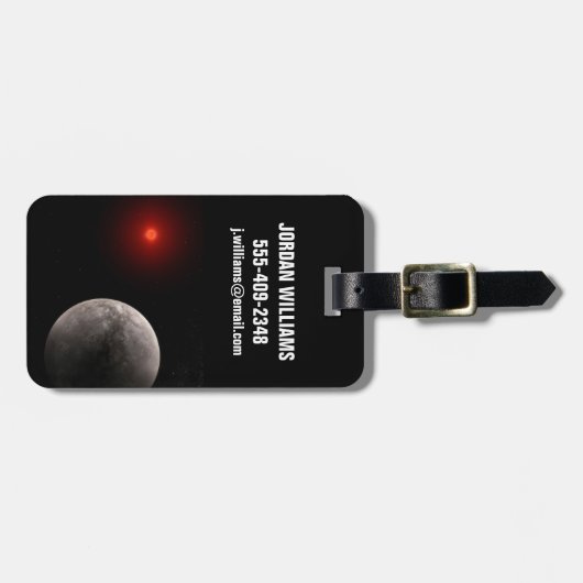 Der Hot Rocky Exoplanet Trappist-1 B. Gepäckanhänger (Vorderseite horizontal)