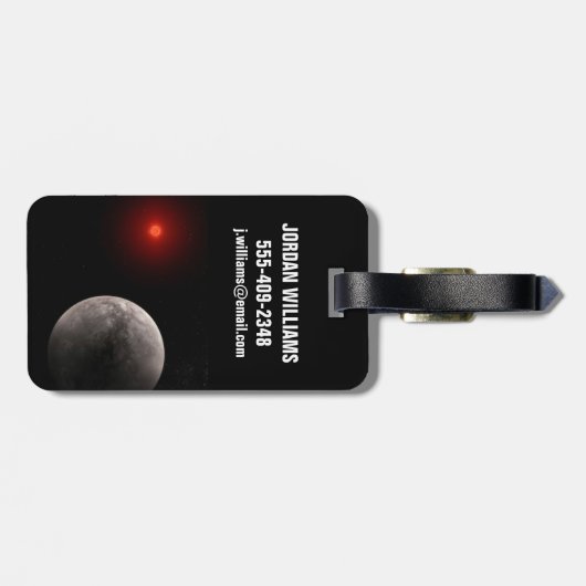 Der Hot Rocky Exoplanet Trappist-1 B. Gepäckanhänger (Rückseite horizontal)