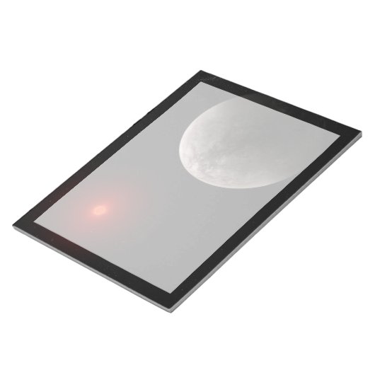 Der Hot Rocky Exoplanet Trappist-1 B. Notizblock (angewinkelt)