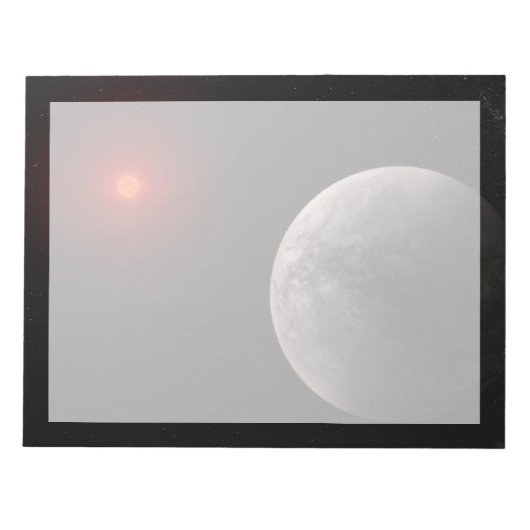 Der Hot Rocky Exoplanet Trappist-1 B. Notizblock (Vorderseite)