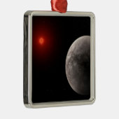 Der Hot Rocky Exoplanet Trappist-1 B. Ornament Aus Metall (Rechts)