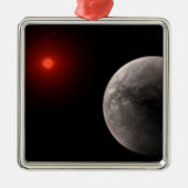 Der Hot Rocky Exoplanet Trappist-1 B. Ornament Aus Metall (Vorne)