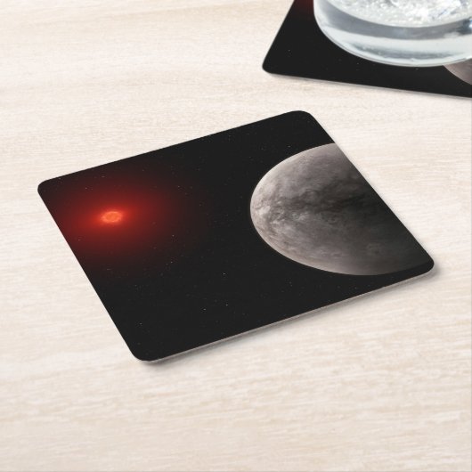 Der Hot Rocky Exoplanet Trappist-1 B. Rechteckiger Pappuntersetzer (angewinkelt)