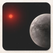 Der Hot Rocky Exoplanet Trappist-1 B. Rechteckiger Pappuntersetzer (Vorderseite)