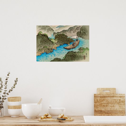 Der Hozu River Rapids Frühsommer Miki Suizan Poster (Küche)