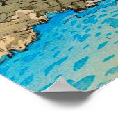 Der Hozu River Rapids Frühsommer Miki Suizan Poster (Ecke)